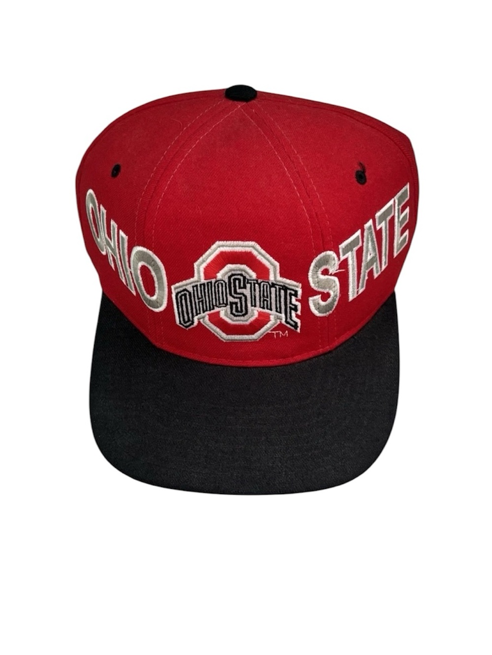 Vintage Ohio State University Snapback 100% Wool Natural Buckeye Hat Starter Hat
